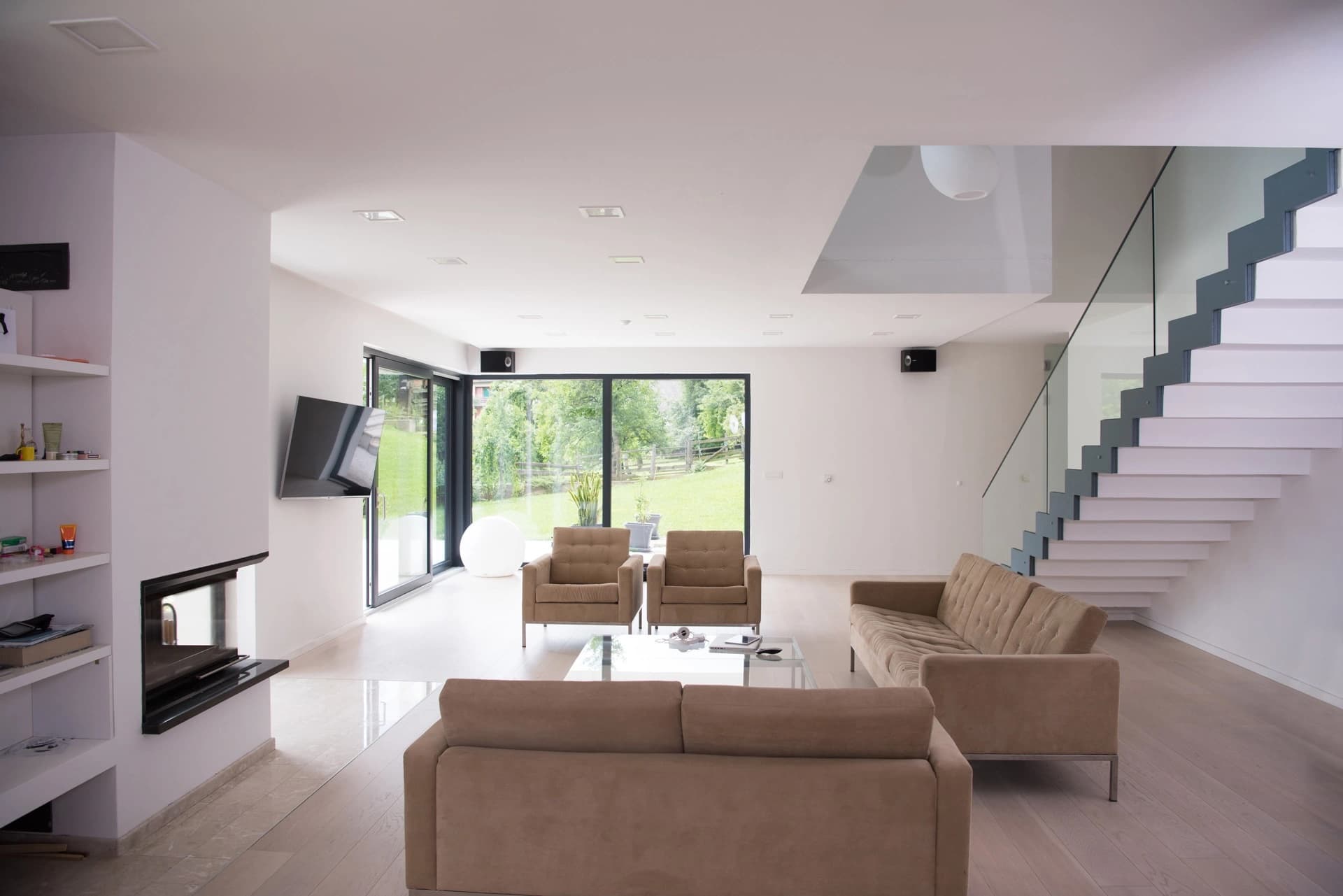 Freshly painted Toronto living room with natural light