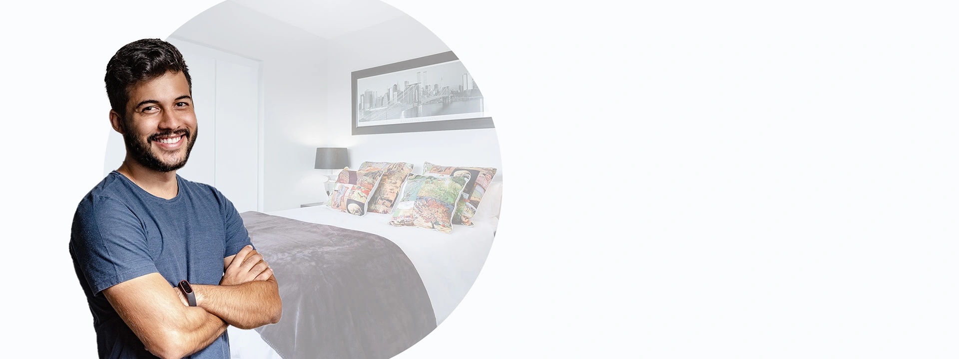 Alex P. smiling after a paint job